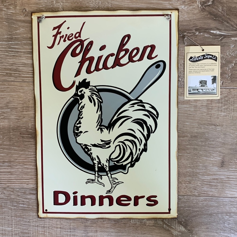 Vintage looking FRIED CHICKEN sign.  New!  Still with tag.